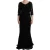 Kanten Lange Jurk Slim Fit Ronde Hals