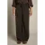 LOLALIZA wide leg broek – bruin