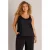 Yest Curve Plus Size mouwloze top – zwart