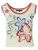 KOROSHI Gebreide top  blauw / groen / donkerrood / natuurwit