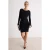 TRENDYOLMİLLA Dames Zwart Effen Kort / Mini Lang Bodycon Jurken