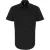 Premier Heren Poplin Stretch Overhemd met Korte Mouwen (Zwart)