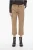 Corduroy broek met wijde pijpen in beige