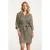 Smashed Lemon 25048 korte satijn jurk met zigzagprint |