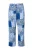 Ulla Popken Broek  blauw / lichtblauw / gemengde kleuren