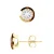 Solitaire oorbellen bezet met diamanten 0,50 Cts illusie Geel Goud 18 Karaat