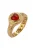 Haze&Glory Ring  goud / rood