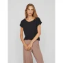 Vila Shirt met ronde hals VIDREAMERS NEW PURE T-SHIRT/SU-NOOS Basic dames T-shirt met ronde hals en omgeslagen mouwen