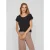 Vila Shirt met ronde hals VIDREAMERS NEW PURE T-SHIRT/SU-NOOS Basic dames T-shirt met ronde hals en omgeslagen mouwen