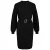 VILA Viricky L/S Short Belted Knit Dress/Ka gebreide mini jurk – zwart