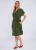 Khaki oversized viscose overhemd met riem
