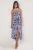 TRENDYOLMİLLA Dames Blauw Etnisch patroon Maxi Mouwloos Strandkleding A-lijn Strandjurken
