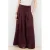 Caroll wide leg palazzo broek met plooien en linnen – donkerrood