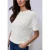 Street One Dames Shirt met ronde hals en structuur in Wit