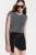 Ademende V-hals T-shirt met Textuur
