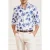 GUESS Joe Collar Notche Blue Palm Casual Shirt Print
