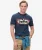 Workwear T-shirt met Core-logo en Contrasterende Bies Blauw