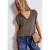 Street One Dames V-hals blouse shirt in Bruin