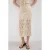 Mango midi rok ajour beige