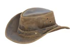 Cowboy Aussie Echte Leren Hoed Australische Tan Bruin Westerse Outback Bush Hoed