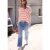 Shirt met losse schouders en strepen