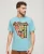 Superdry Mannen Neon Travel Graphic T-shirt met Losse Pasvorm Blauw