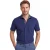 Donkerblauw overhemd OLYMP Modern Fit strijkvrij korte mouw