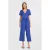 Anytime jumpsuit met linnen blauw