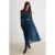 TRENDYOLMİLLA Dames Donkerblauw Geruit Maxi Lang Skater Jurken