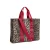 PIECES shopper PCSARAH met panterprint bruin/rood