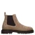Manfield suède chelsea boots met profielzool – taupe