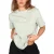 Blank Essentials Dames-T-shirt met logo uit de Essentials-collectie in boyfriend-stijl (Salie Groen)