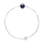 Armband Gekweekte Pearl Zoetwater 8-9mm Black Chain Venetian White Gold
