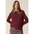 Oltre Cashmere Blend Sweater With Bezels Burgundy