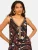 love & roses Top  sand / lichtblauw / chocoladebruin / zwart