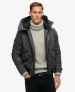 Superdry Mannen Gewatteerd City Bomberjack van Tweed Donkergrijs