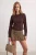 TRENDYOLMİLLA Dames Bruin Effen Lang Getailleerd Overhemden