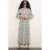 Floral Crewlijf Maxi Brei Jurk met Strikdetail