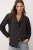 TRENDYOLMİLLA Dames Zwart Geruit Lang Oversized Overhemden