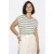 Gestreepte gebreide top met boothals