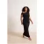 Trendyol Curve Dames Zwart Effen Maxi Mouwloos Casual Bodycon Grote maten Jurk