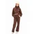 Retour Jeans regular waist wide leg sweatpant met print – donkerbruin