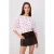 TRENDYOLMİLLA Dames Roze Stippen Driekwart mouw Regular fit T-shirts