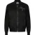 Perforated Leather Nylon Bomber