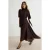 TRENDYOLMİLLA Dames Bruin Abstract Midi Kort A-lijn Jurken