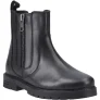 Hush Puppies Liana Leren Meisjes Zwarte Laarzen