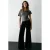 MANGO TEEN wide leg jeans met studs – zwart