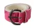 John Galliano Roze Leren Letterlogo Ringgesp Riem