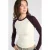 America Today top – ecru/rood