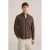 WE Fashion regular casual overhemd met textuur donkerbruin